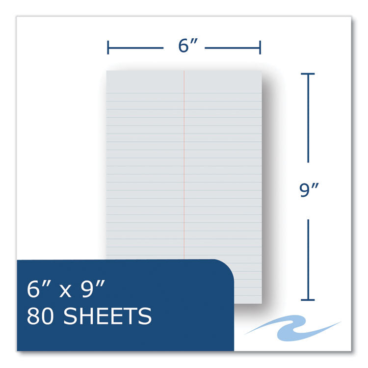 EnviroShades Steno Pad, White Cover, Gregg Rule, (80) Assorted Color 6 x 9 Sheets, 24/Carton