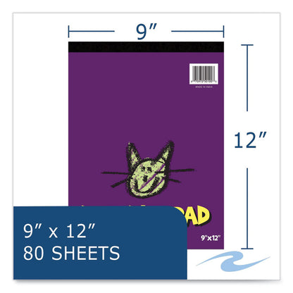 Kids Doodle Pad, Unruled, (80) White 9 x 12 Sheets, 12/Carton
