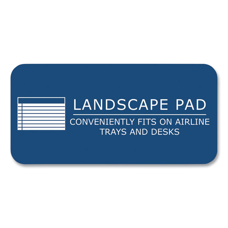 WIDE Landscape Format Writing Pad, Medium/College Rule, (40) Canary Yellow 11 x 8.5 Sheets, 18/Carton