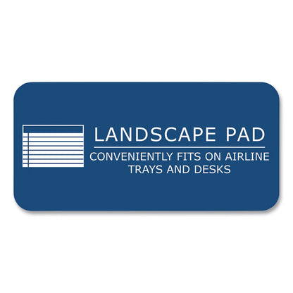 WIDE Landscape Format Writing Pad, Medium/College Rule, (40) Canary Yellow 11 x 8.5 Sheets, 18/Carton