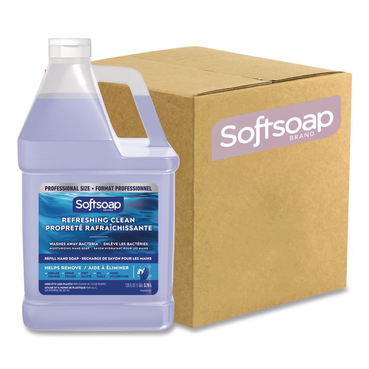 Liquid Hand Soap Refill, Refreshing Clean Scent, 128 oz, 4/Carton
