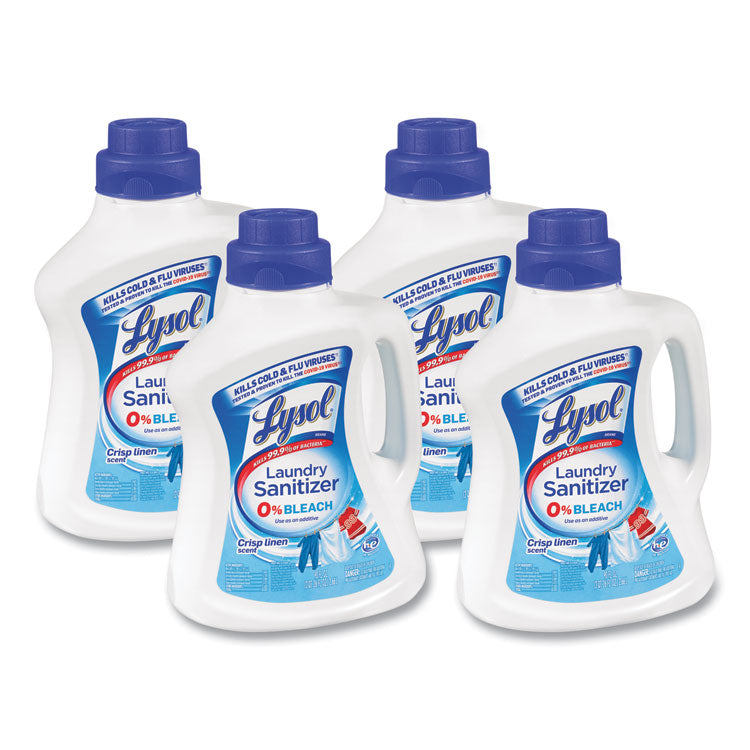 Laundry Sanitizer, Liquid, Crisp Linen Scent, 90 oz, 4/Carton