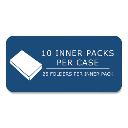 Pocket Folder, Accommodates (50) 11 x 8.5 Sheets, Gold, 250/Carton