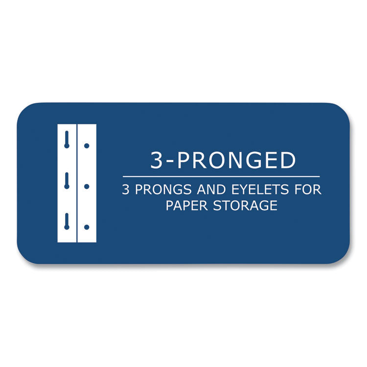 Pocket Folder with Prongs, Accommodates (100) 11 x 8.5 Sheets, Black, 250/Carton