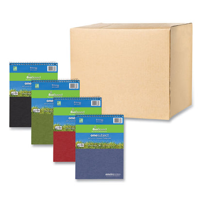 Earthtones BioBased Paper Wirebound Notepad, Randomly Assorted Cover Colors, Medium/College Rule, (70) 8.5 x 11 Sheets, 24/CT