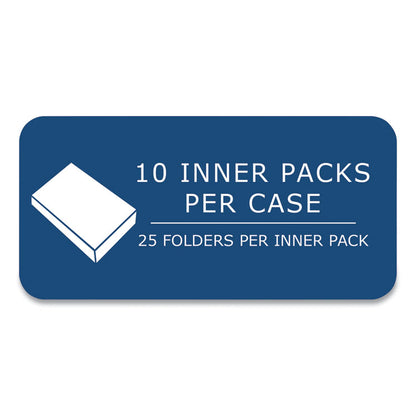 Pocket Folder with Prongs, Accommodates (100) 11 x 8.5 Sheets, Red, 250/Carton