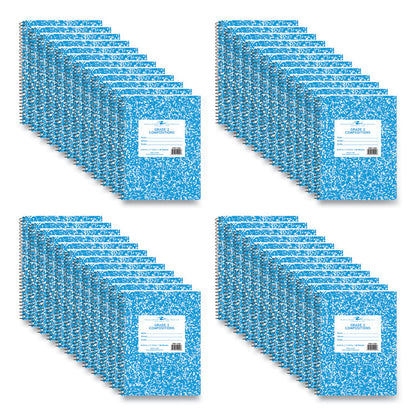 Grade School Wirebound Composition Book, Grade 2 Manuscript Format, Blue Marble Cover, (36) 9.75 x 7.5 Sheets, 48/Carton