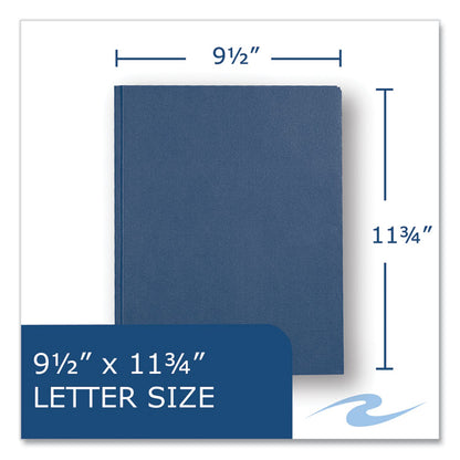 Pocket Folder with Prongs, Accommodates (100) 11 x 8.5 Sheets, Dark Blue, 250/Carton
