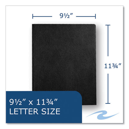 Pocket Folder with Prongs, Accommodates (100) 11 x 8.5 Sheets, Black, 250/Carton