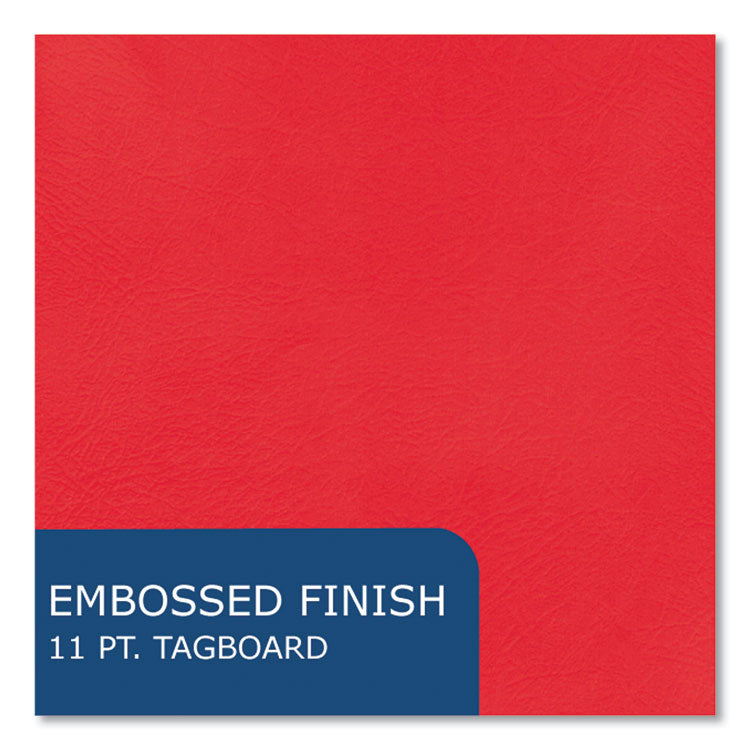 Pocket Folder with Prongs, Accommodates (100) 11 x 8.5 Sheets, Red, 250/Carton