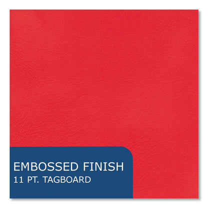 Pocket Folder with Prongs, Accommodates (100) 11 x 8.5 Sheets, Red, 250/Carton