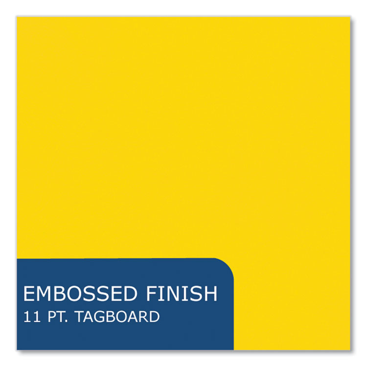 Pocket Folder with Prongs, Accommodates (100) 11 x 8.5 Sheets, Yellow, 250/Carton