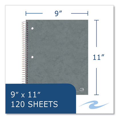 Subject Wirebound Notebook, 3-Subject, Medium/College Rule, Assorted Cover Colors, (120) 11 x 9 Sheets, 24/Carton
