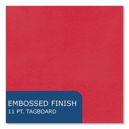 Pocket Folder, Accommodates (50) 11 x 8.5 Sheets, Red, 250/Carton