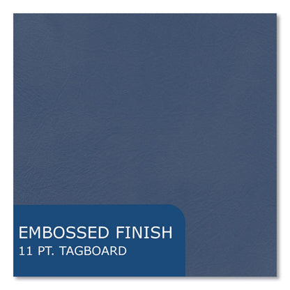 Pocket Folder with Prongs, Accommodates (100) 11 x 8.5 Sheets, Dark Blue, 250/Carton