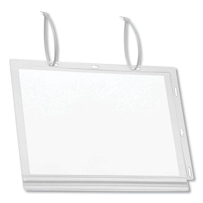 Water Resistant Sign Holder Pockets with Cable Ties, 8.5 x 11, Clear Frame, 5/Pack