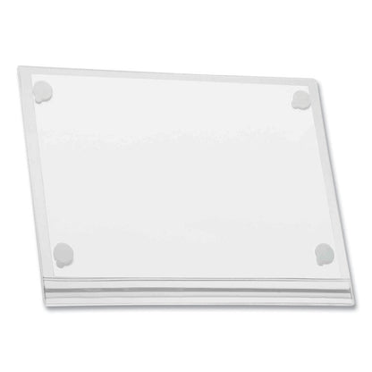 Self-Adhesive Water-Resistant Sign Holder, 8.5 x 11, Clear Frame, 5/Pack