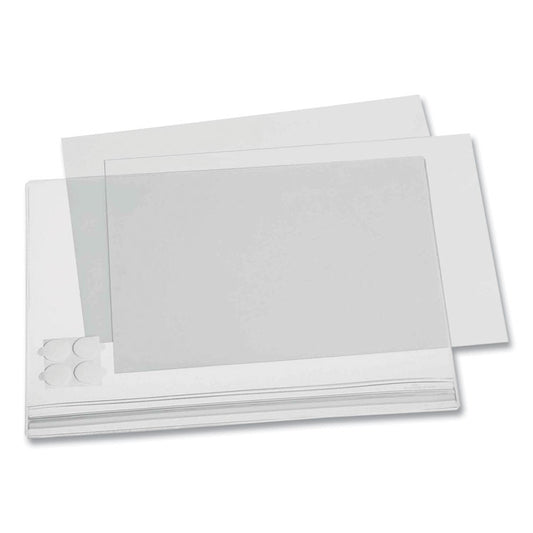 Self-Adhesive Water-Resistant Sign Holder, 8.5 x 11, Clear Frame, 5/Pack