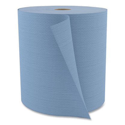Tuff-Job Spunlace Towels, Jumbo Roll, 12 x 13, Blue, 475/Roll