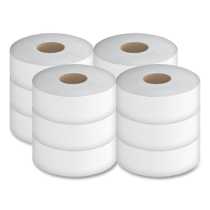Select Jumbo Bath Tissue, Septic Safe, 2 Ply, 3.3" x 1,000 ft, White, 12 Rolls/Carton