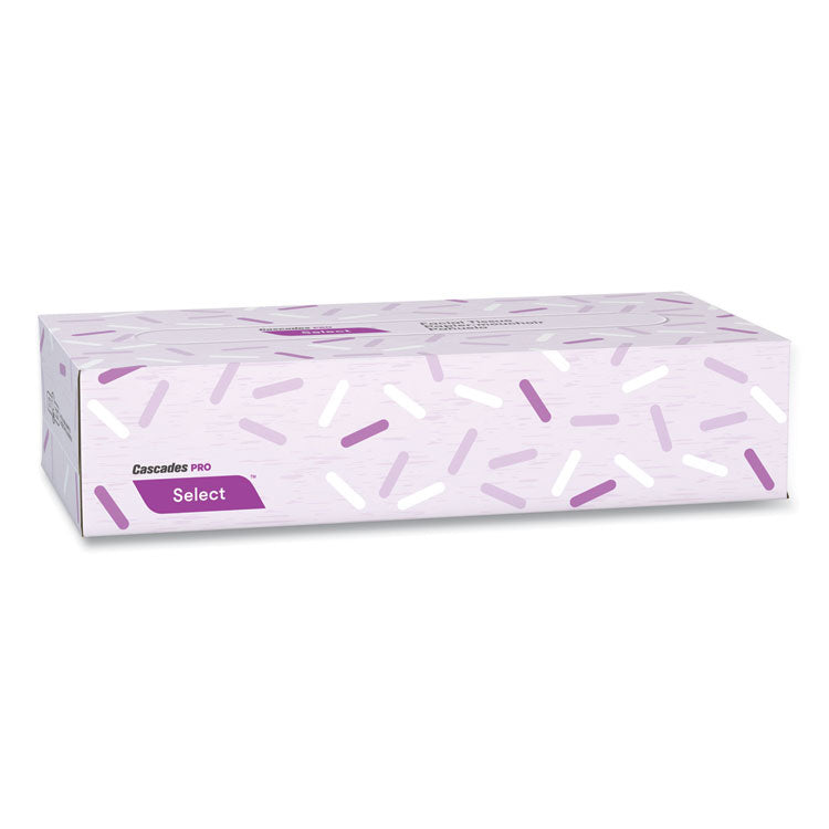 Select Flat Box Facial Tissue, 2-Ply, White, 100 Sheets/Box, 30 Boxes/Carton
