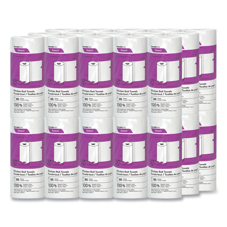 Select Kitchen Roll Towels, 2-Ply, 8 x 11, 85/Roll, 30/Carton