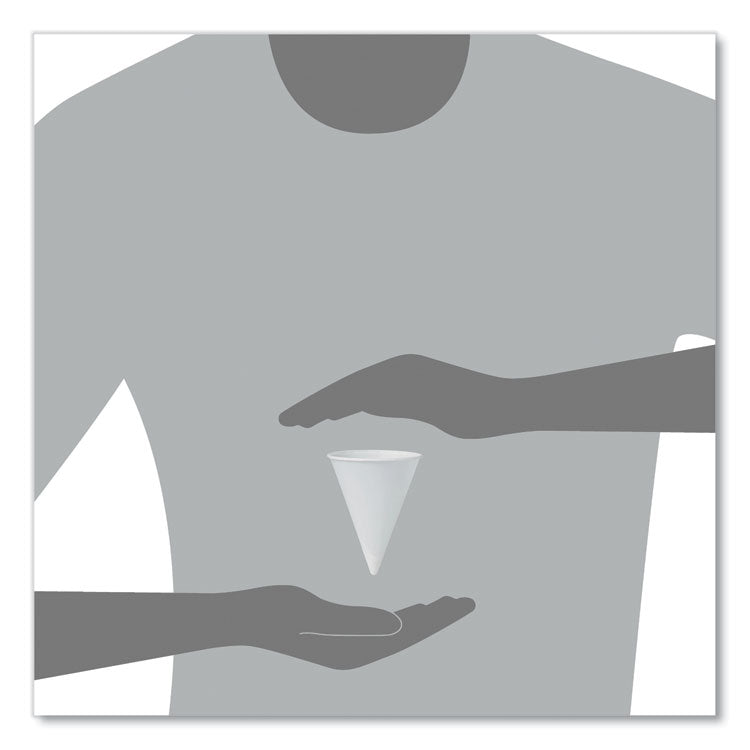 Cone Water Cups, Chipboard Box Inner Packaging, ProPlanet Seal, 4 oz, Paper, White, 200/Bag, 25 Bags/Carton