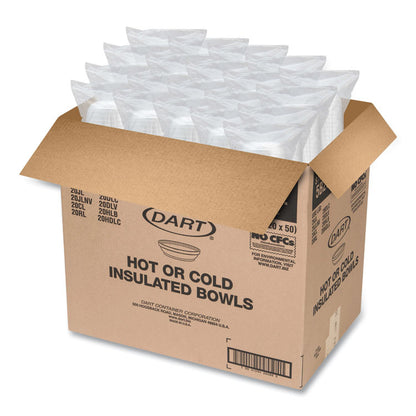Insulated Foam Bowls, 5 oz, White, 50/Pack, 20 Packs/Carton