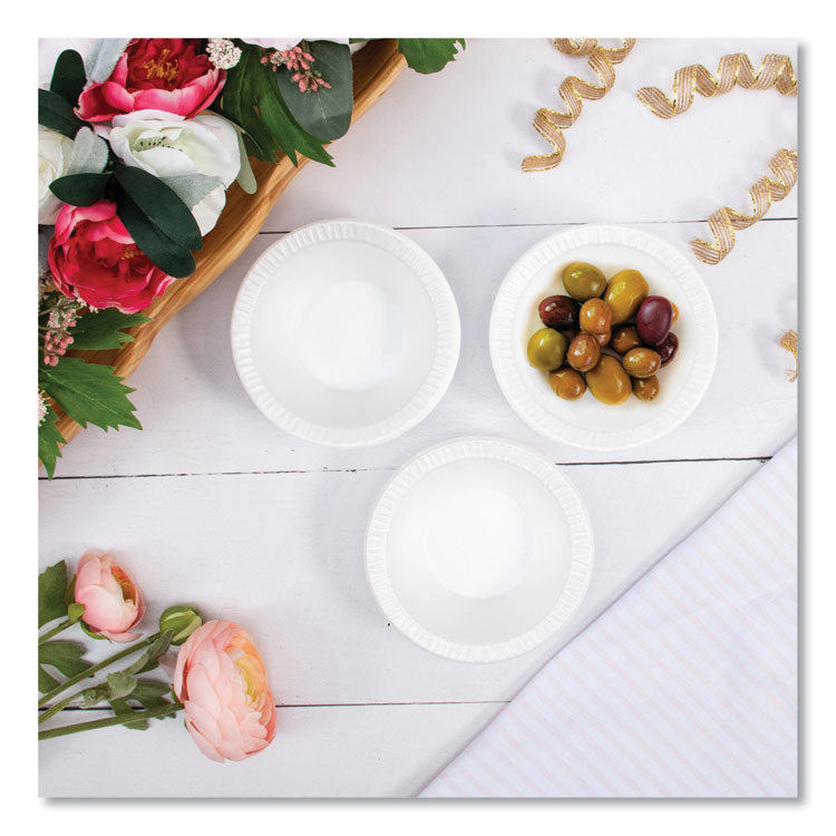 Concorde Non-Laminated Foam Dinnerware, Bowl, 5 oz, White, 125/Pack, 8 Packs/Carton