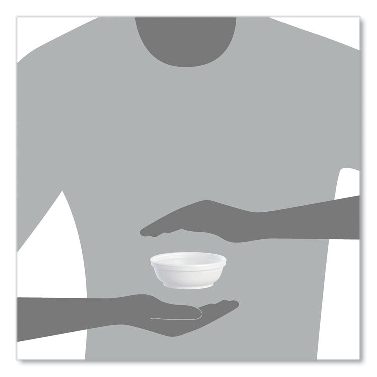Insulated Foam Bowls, 6 oz, White, 50/Pack, 20 Packs/Carton