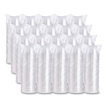 Dome-Top Sundae/Cold Cup Lids, Fits 6 oz/8 oz/12 oz Cold Cups, Plastic, Clear, 50/Pack, 20 Packs/Carton