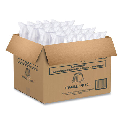 Dome-Top Sundae/Cold Cup Lids, Fits 6 oz/8 oz/12 oz Cold Cups, Plastic, Clear, 50/Pack, 20 Packs/Carton