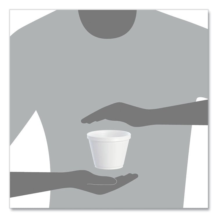 Food Containers, 12 oz, White, Foam, 25/Bag, 20 Bags/Carton