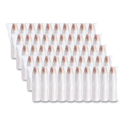 Cafe G Foam Hot/Cold Cups, 12 oz, Brown/Red/White, 1,000/Carton