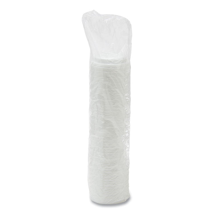Cappuccino Dome Sipper Lids, Fits 12 oz to 24 oz Hot Cups, Plastic, White, 1,000/Carton
