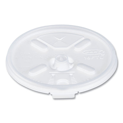 Lift n' Lock Plastic Hot Cup Lids With Straw Slot, Fits 12 oz to 24 oz Hot Cups, Plastic, Translucent, 100/Pack, 10 Packs/CT