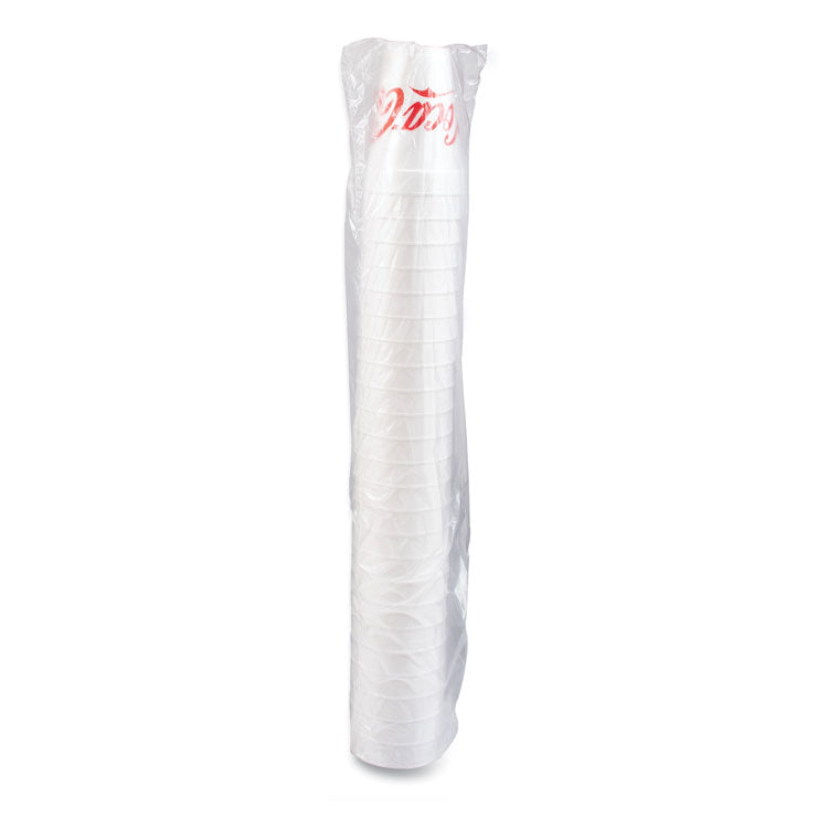 Coca-Cola Foam Cups, 16 oz, White/Red, 25/Bag, 40 Bags/Carton