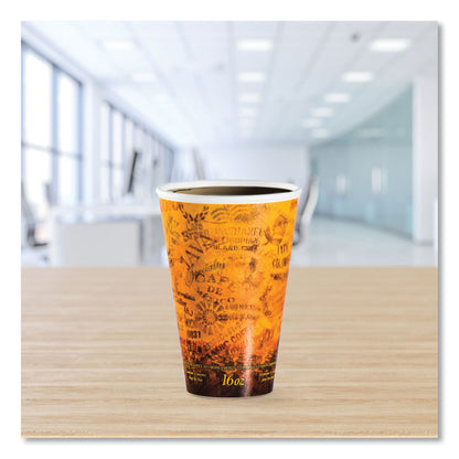 Fusion Escape Foam Hot/Cold Cups, 16 oz, Brown/Black, 1,000/Carton