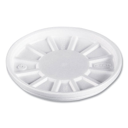 Vented Foam Lids, Fits 6 oz to 32 oz Hot Cups, White, 50/Pack, 10 Packs/Carton