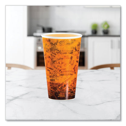 Fusion Escape Foam Hot/Cold Cups, 20 oz, Brown/Black, 500/Carton