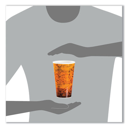 Fusion Escape Foam Hot/Cold Cups, 20 oz, Brown/Black, 500/Carton
