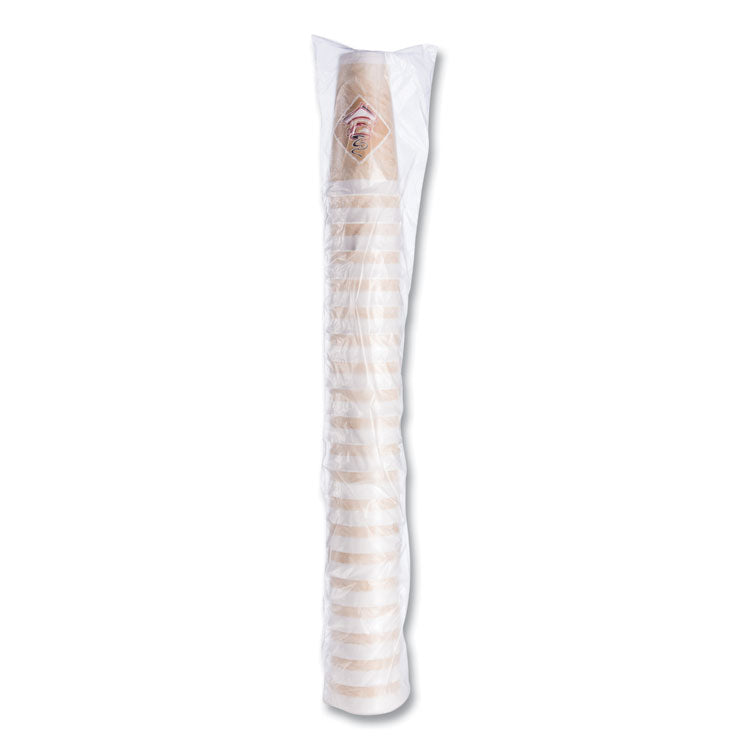 Cafe G Foam Hot/Cold Cups, 20 oz, Brown/Red/White, 20/Pack
