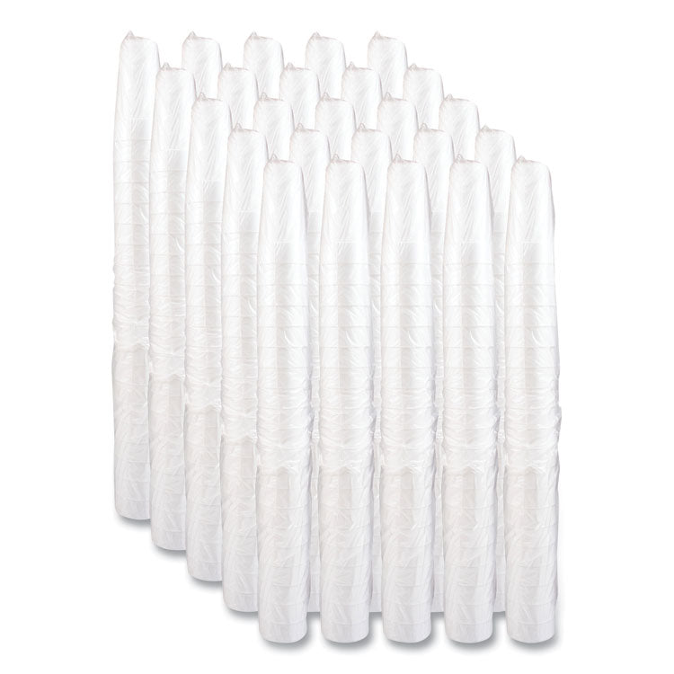Foam Drink Cups, Hot/Cold, 24 oz, White, 25/Bag, 20 Bags/Carton
