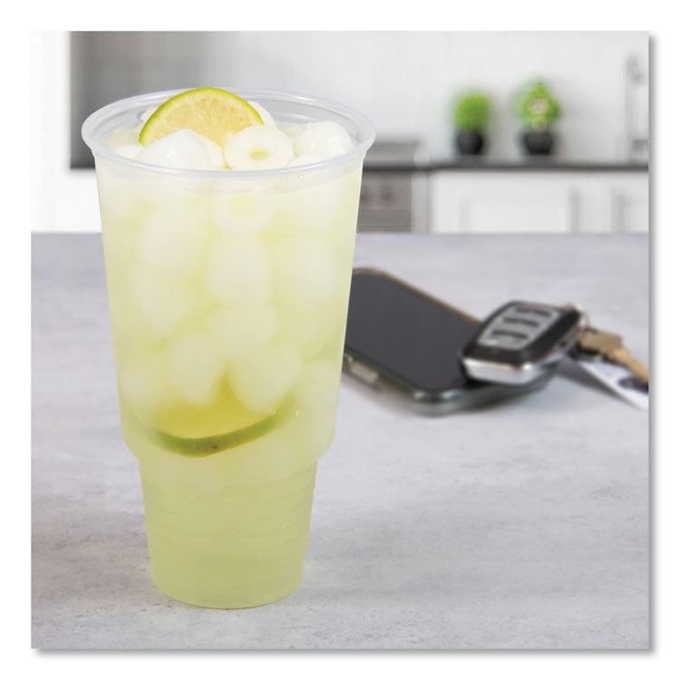 Ultra Clear Pedestal PET Cups, 32 oz, Plastic, Clear, 25/Bag, 20 Bags/Carton