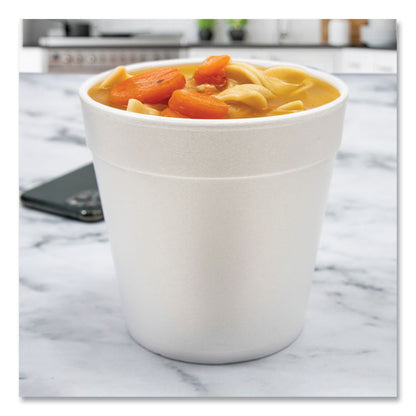 Foam Containers, 32 oz, White, 25/Bag, 20 Bags/Carton