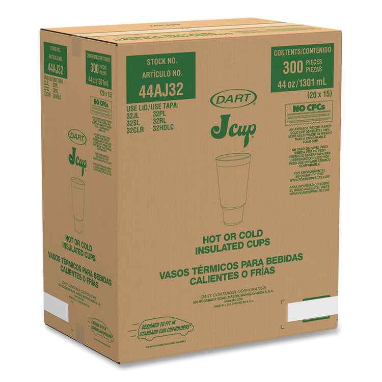 Coca-Cola Foam Cups, 44 oz, White/Red, 20/Bag, 15 Bags/Carton