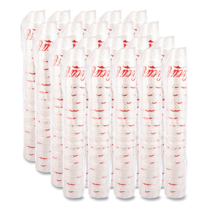 Coca-Cola Foam Cups, 44 oz, White/Red, 20/Bag, 15 Bags/Carton