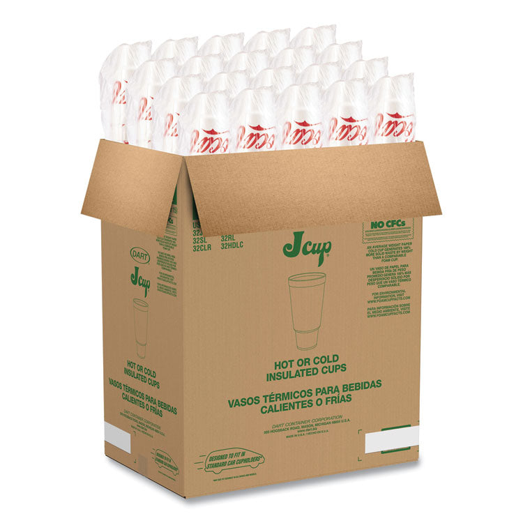 Coca-Cola Foam Cups, 44 oz, White/Red, 20/Bag, 15 Bags/Carton