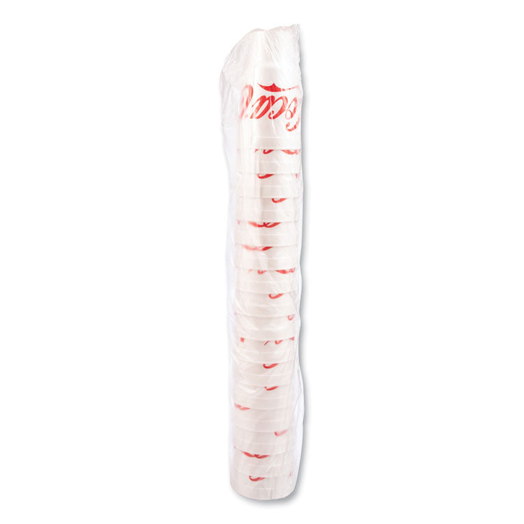 Coca-Cola Foam Cups, 44 oz, White/Red, 20/Bag, 15 Bags/Carton