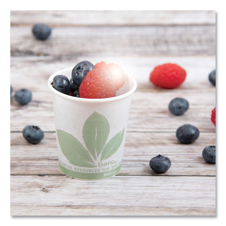 Bare Eco-Forward Treated Paper Cold Cups, ProPlanet Seal, 3 oz, Bare Design, 100/Sleeve, 50 Sleeves/Carton